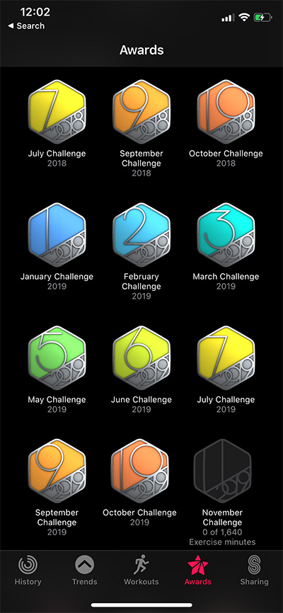 Apple Watch Activity App - Monthly Challenges ...